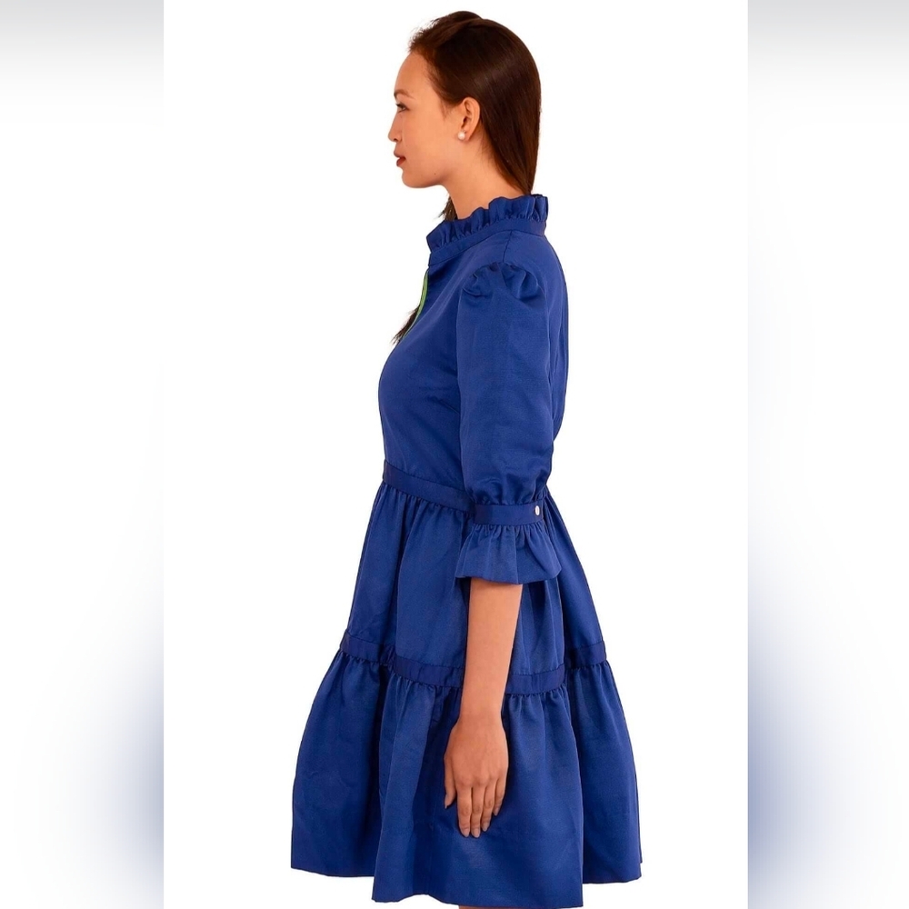 NWT Gretchen Scott Blue 3/4 Sleeve Dress XL - Picture 3 of 6